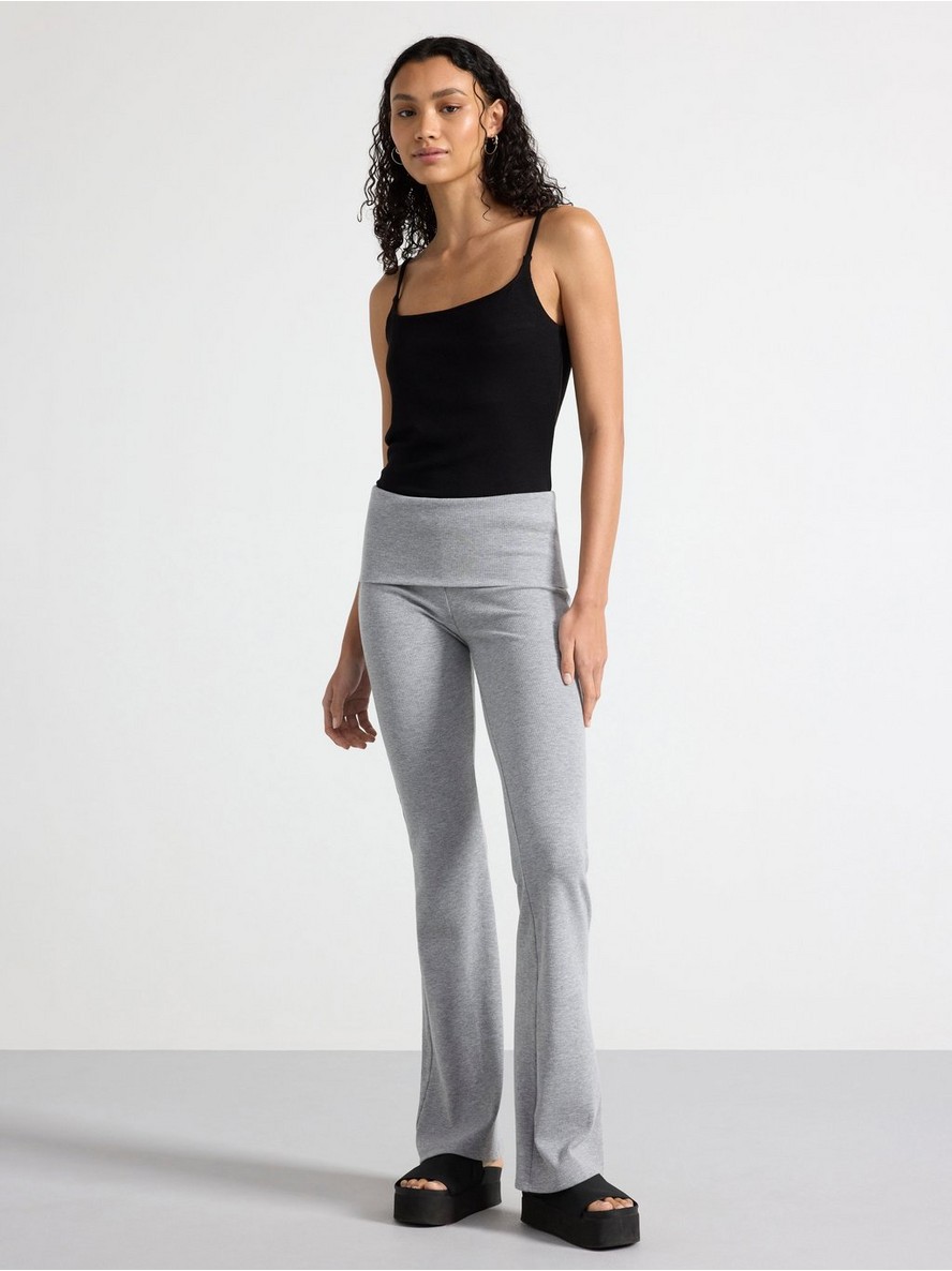 Pantalone – Ribbed flared trousers