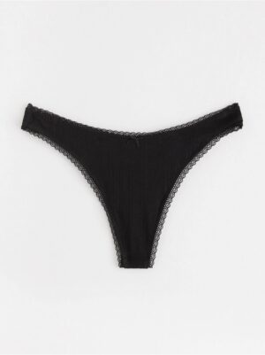 Thong in pointelle - 8633514-80