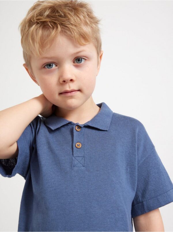 Polo shirt in linen blend - 8669620-9392