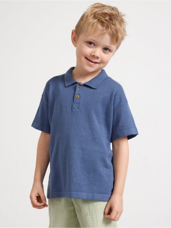 Polo shirt in linen blend - 8669620-9392