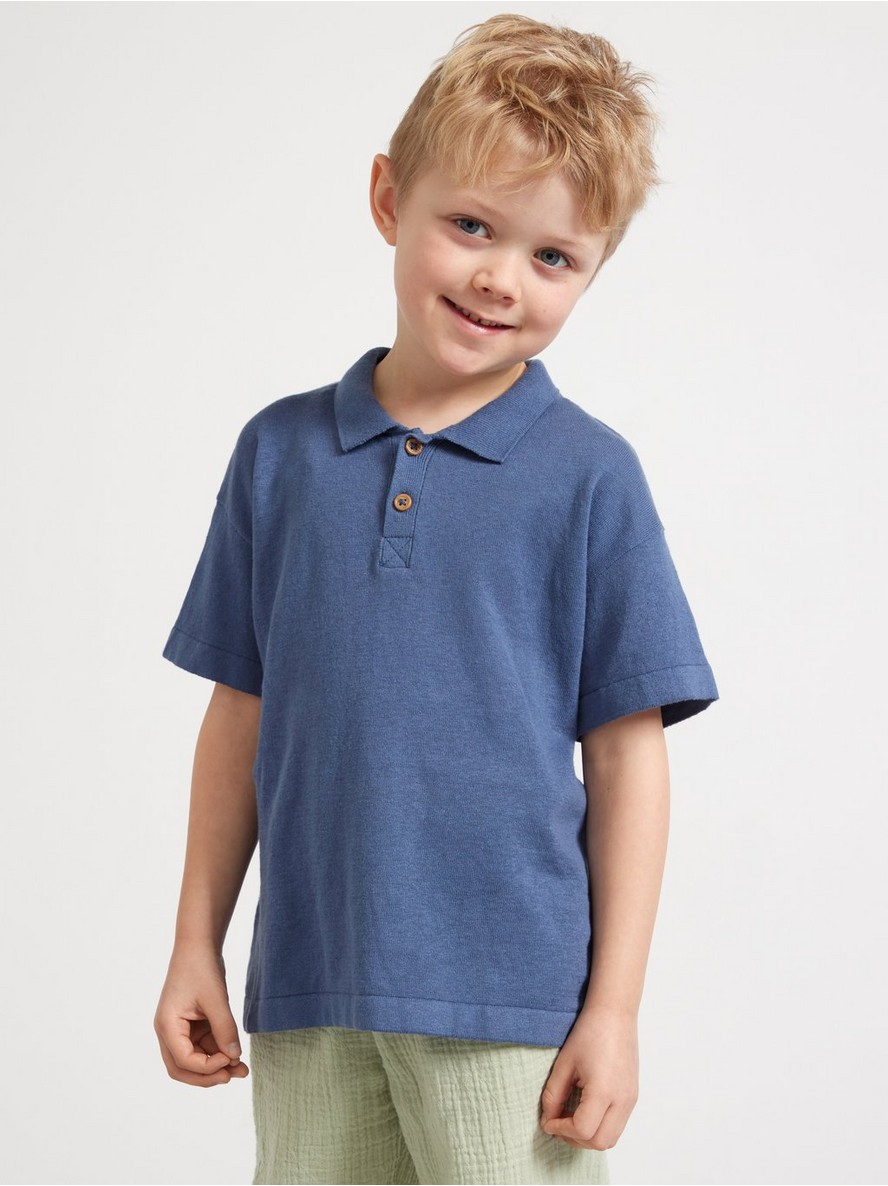 Majica – Polo shirt in linen blend