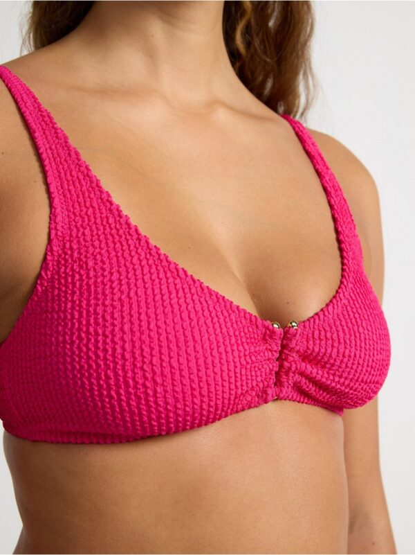 Crinkled unpadded  bikini bra - 8677085-3427
