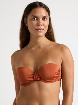 Padded balconette bikini bra with underwire - 8700883-7884