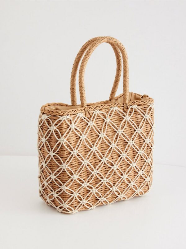 Straw bucket bag - 8746721-7474