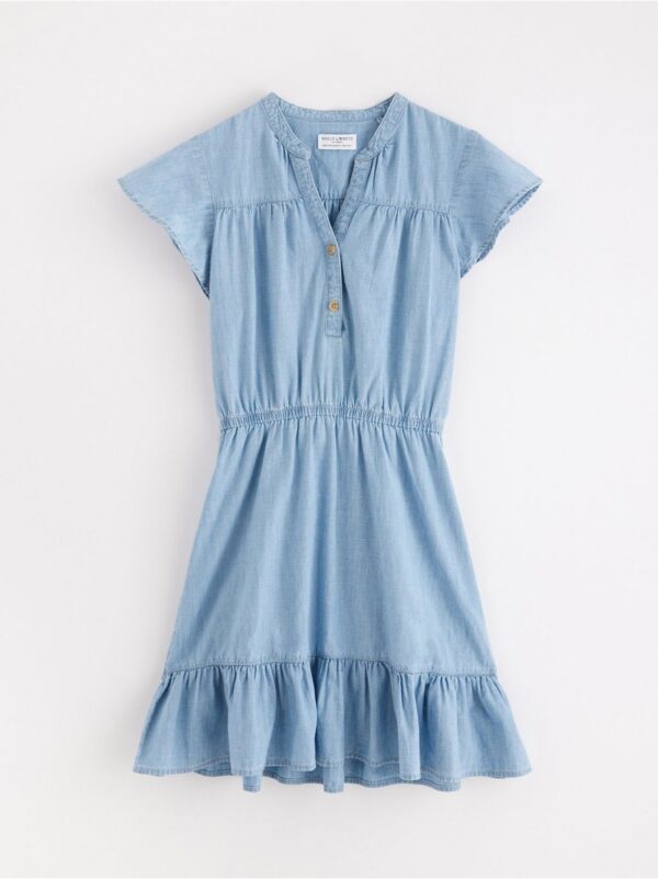 Short-sleeved denim dress - 3001050-5137