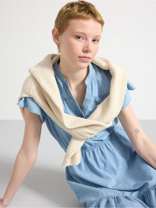 Short-sleeved denim dress - 3001050-5137