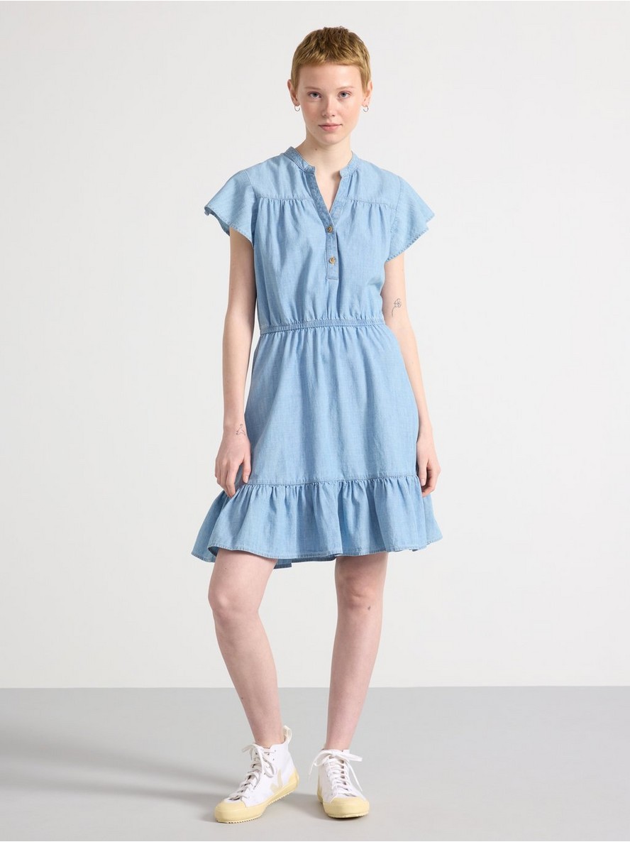 Haljina – Short-sleeved denim dress