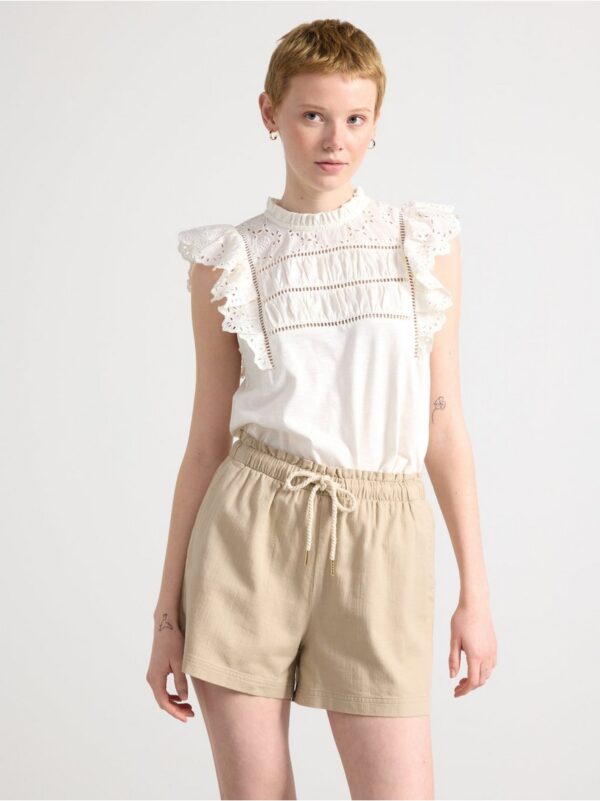 Top with broderie anglaise - 3001159-300