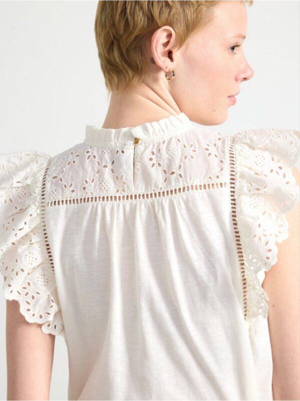 Top with broderie anglaise - 3001159-300