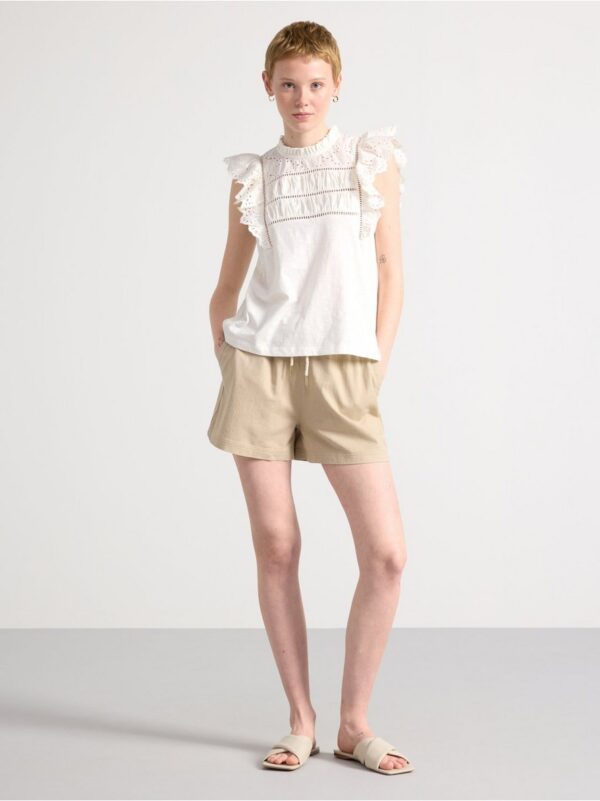 Top with broderie anglaise - 3001159-300