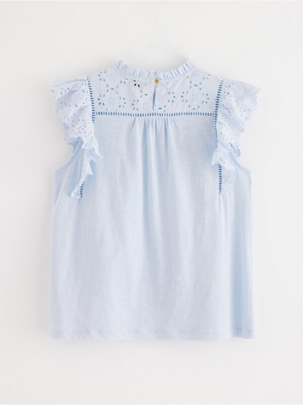Top with broderie anglaise - 3001159-7272