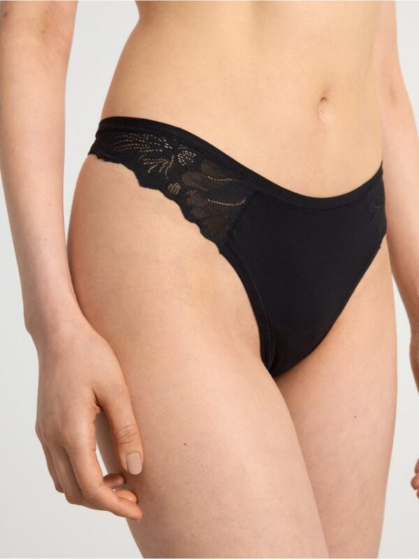 Thong in micro cotton - 3001296-80