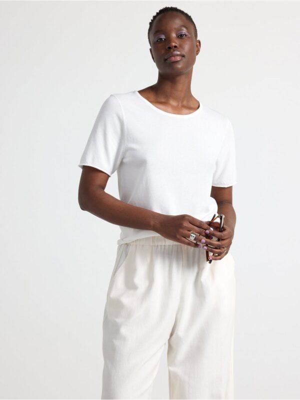Fine-knitted t-shirt - 3001307-300