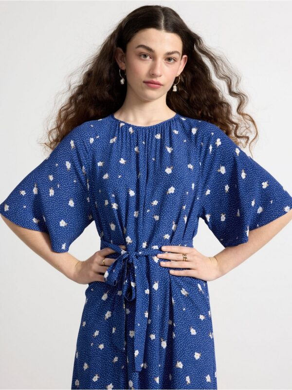 Short-sleeved midi dress - 3001326-7339