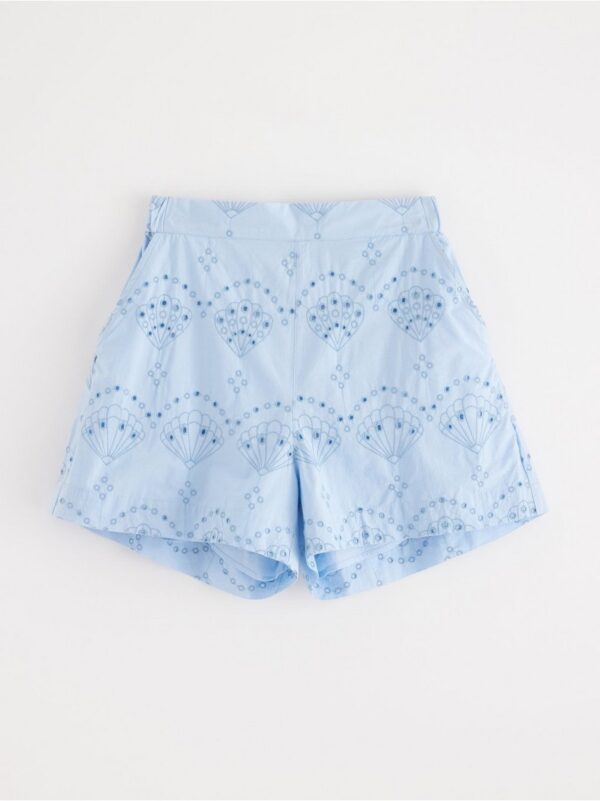 Shorts with broderie anglaise - 3001368-9614