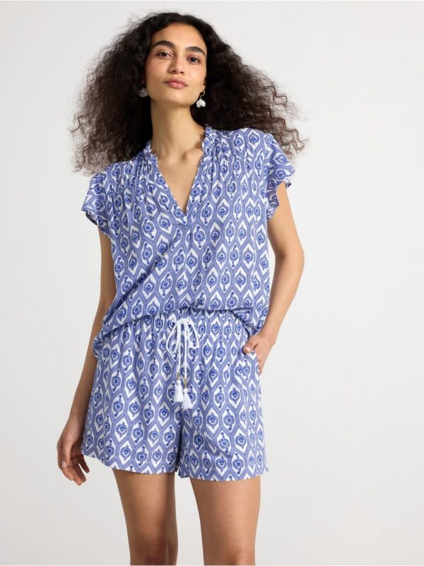 Short-sleeved blouse - 3001455-8579