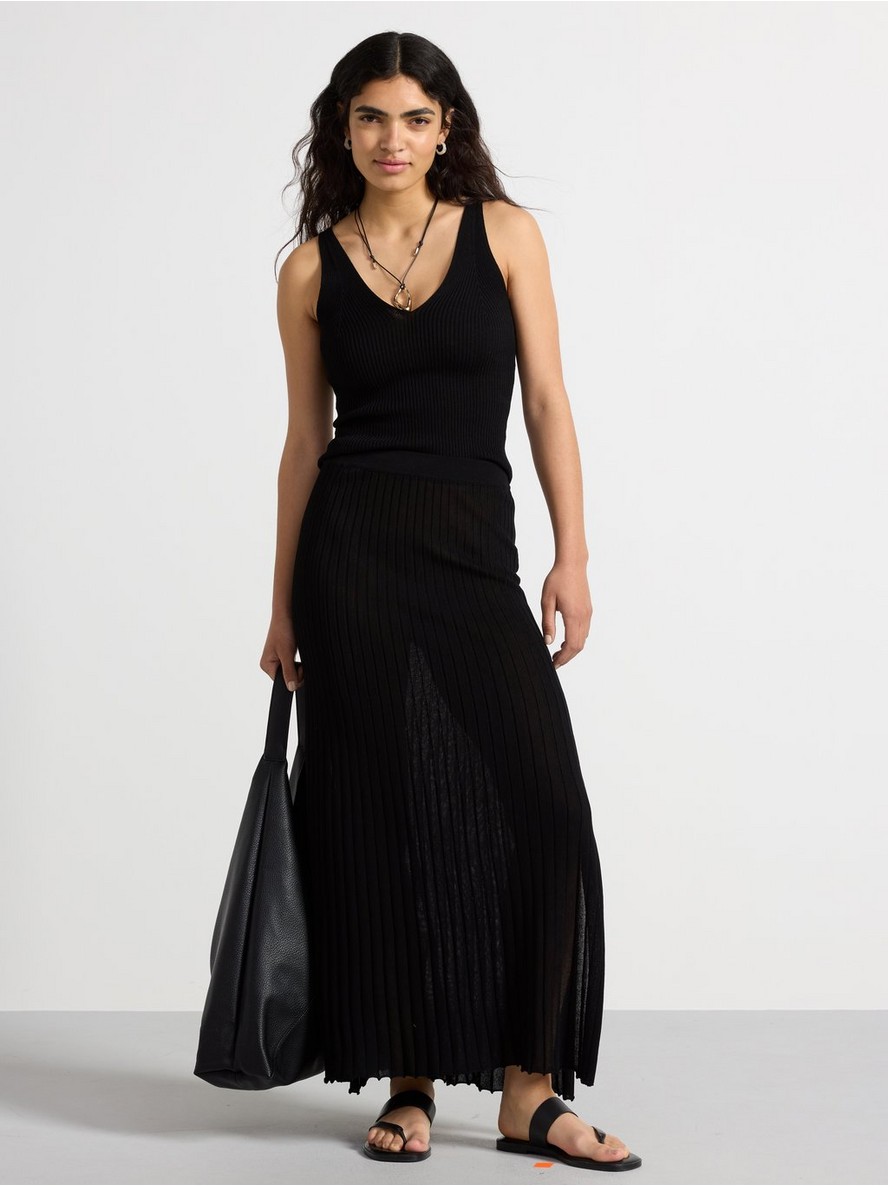 Suknja – Ribbed midi skirt