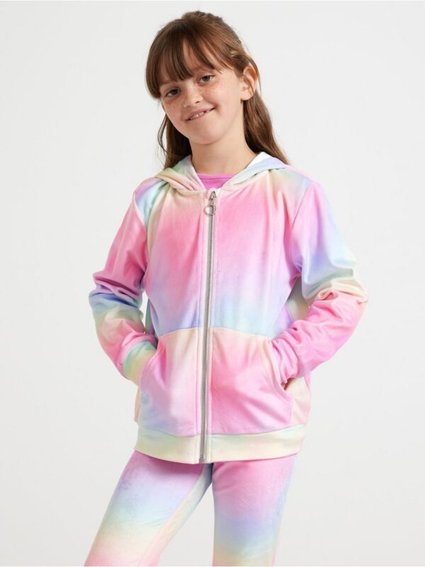 Hoodie in velour - 3001653-6665