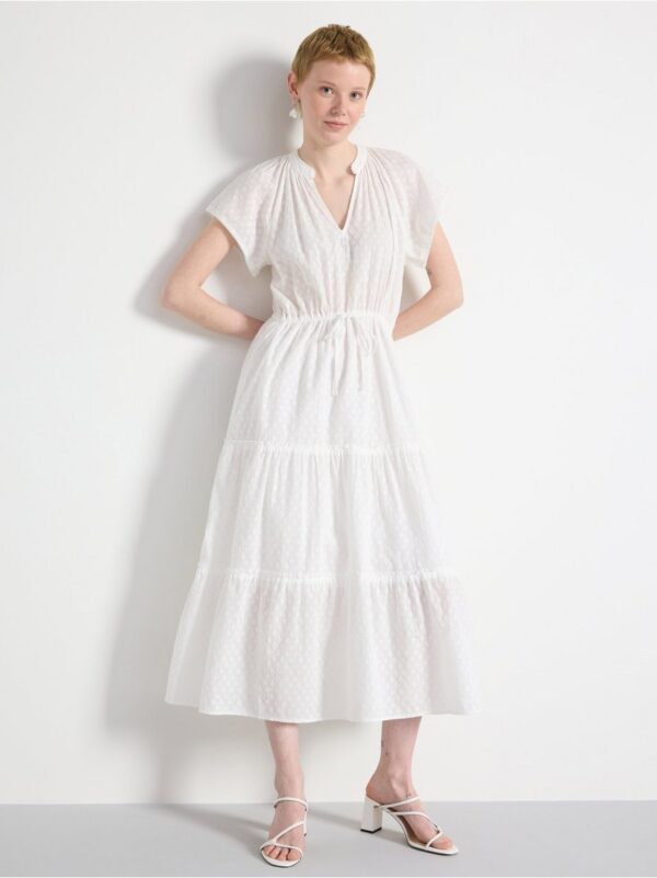 Maxi dress with flounces - 3001722-300