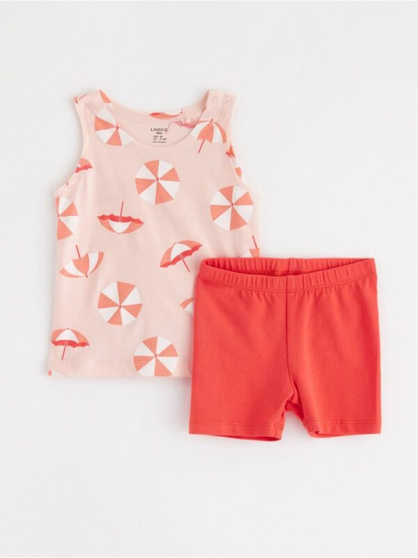 Set - tank top and biker shorts - 3001731-7491