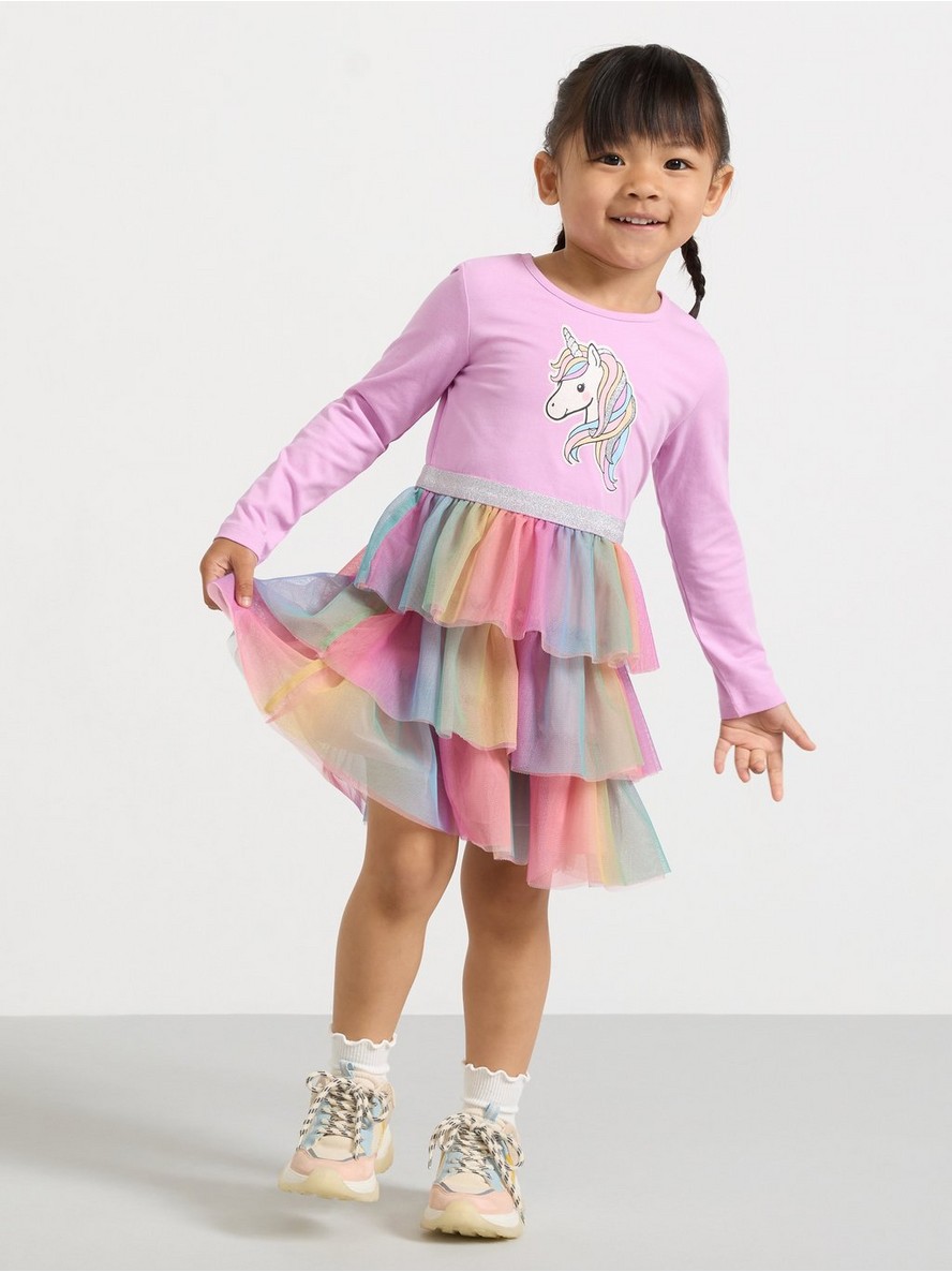 Haljina – Long-sleeved flounce dress