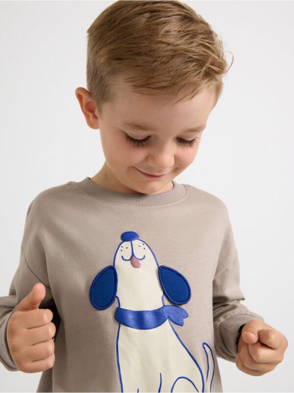 Sweatshirt with brushed inside - 3002100-6402