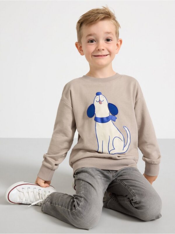 Sweatshirt with brushed inside - 3002100-6402