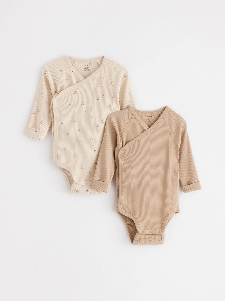 Bodi – 2-pack ribbed wrap bodysuits