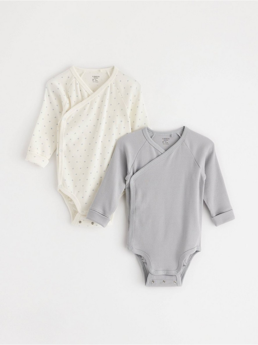 Bodi – 2-pack ribbed wrap bodysuits