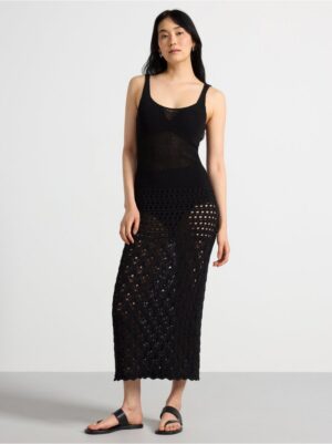 Pattern knitted maxi dress - 3002421-80