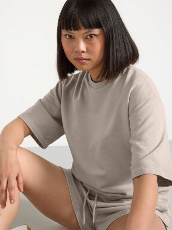 Shorts in sweatshirt fabric - 3002425-9609