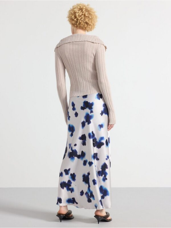 Maxi skirt in satin - 3002459-7403