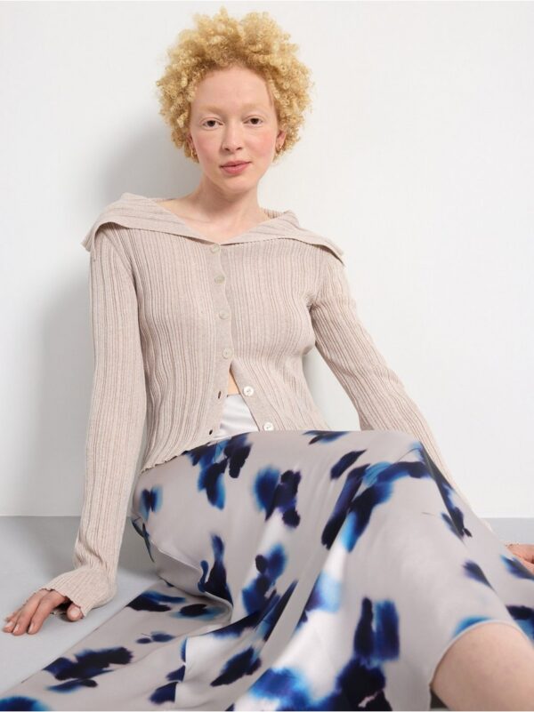 Maxi skirt in satin - 3002459-7403