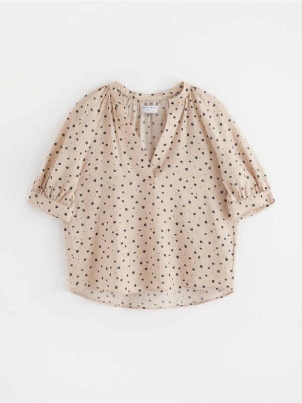 Blouse with puff sleeves - 8635675-4939