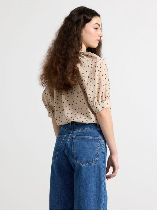 Blouse with puff sleeves - 8635675-4939