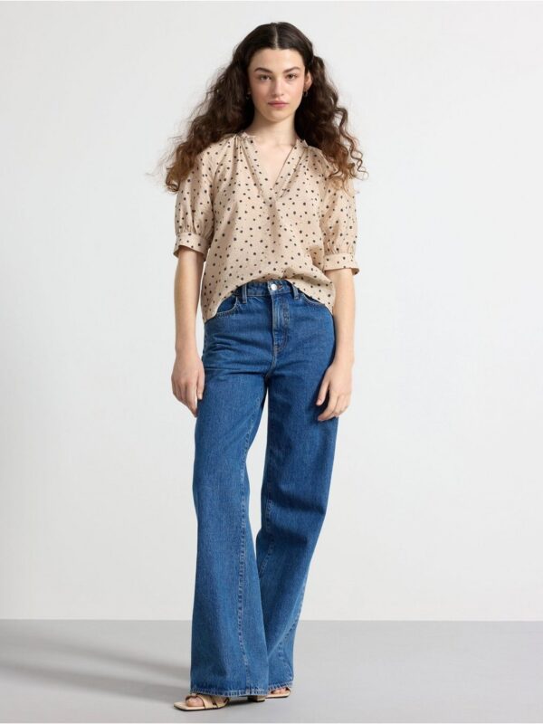 Blouse with puff sleeves - 8635675-4939