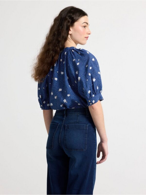 Blouse with puff sleeves - 8635675-7339
