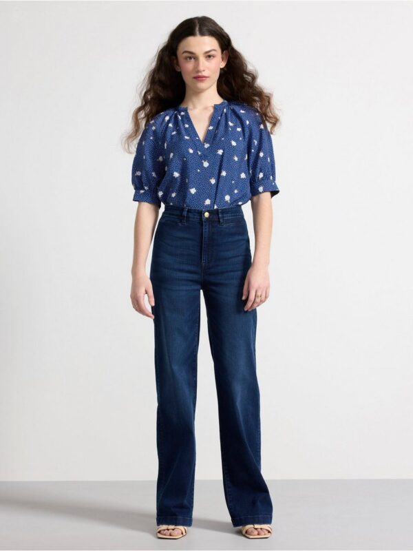 Blouse with puff sleeves - 8635675-7339