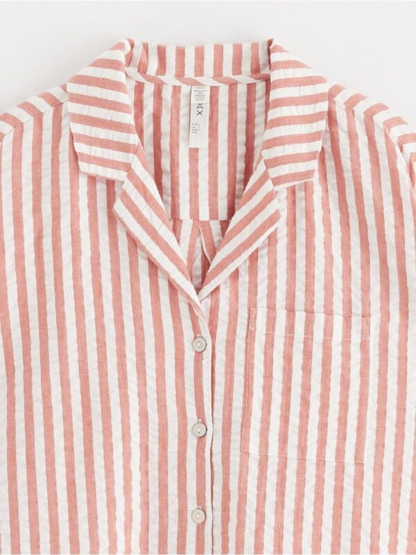 Pyjama shirt in seersucker - 8673001-2493