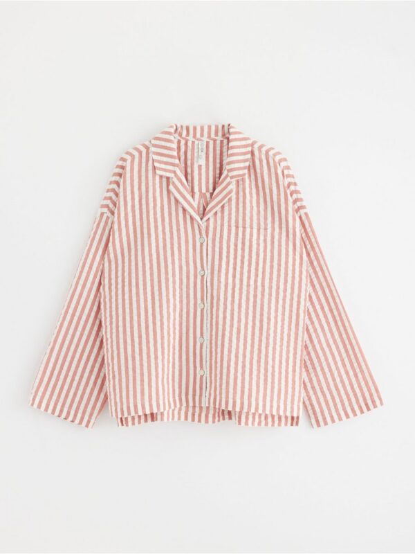Pyjama shirt in seersucker - 8673001-2493