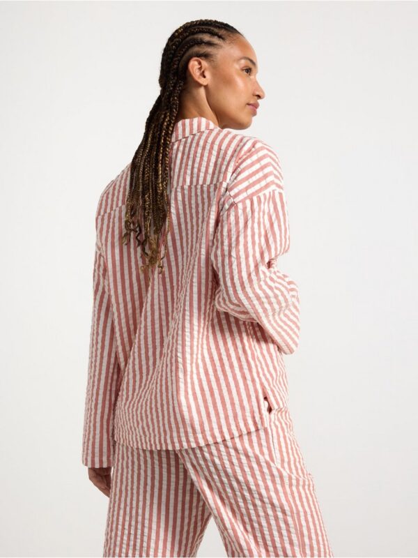 Pyjama shirt in seersucker - 8673001-2493