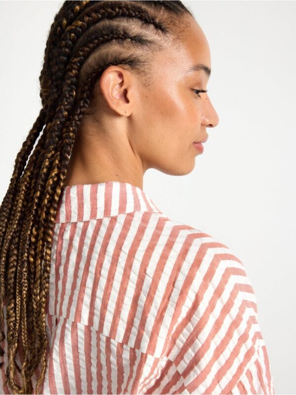 Pyjama shirt in seersucker - 8673001-2493