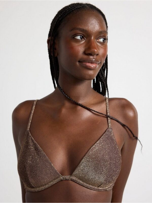 Glittery bikini bra with underwire - 8696593-215