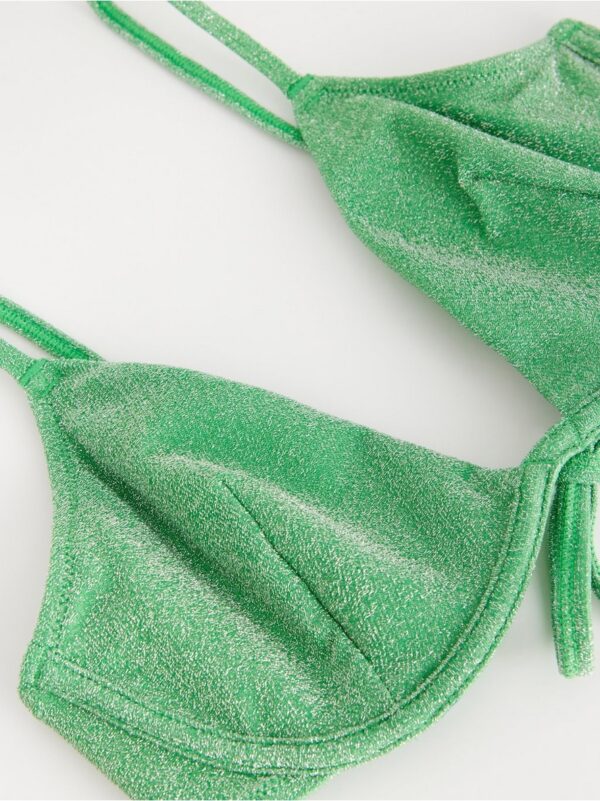 Glittery bikini bra with underwire - 8696593-7982