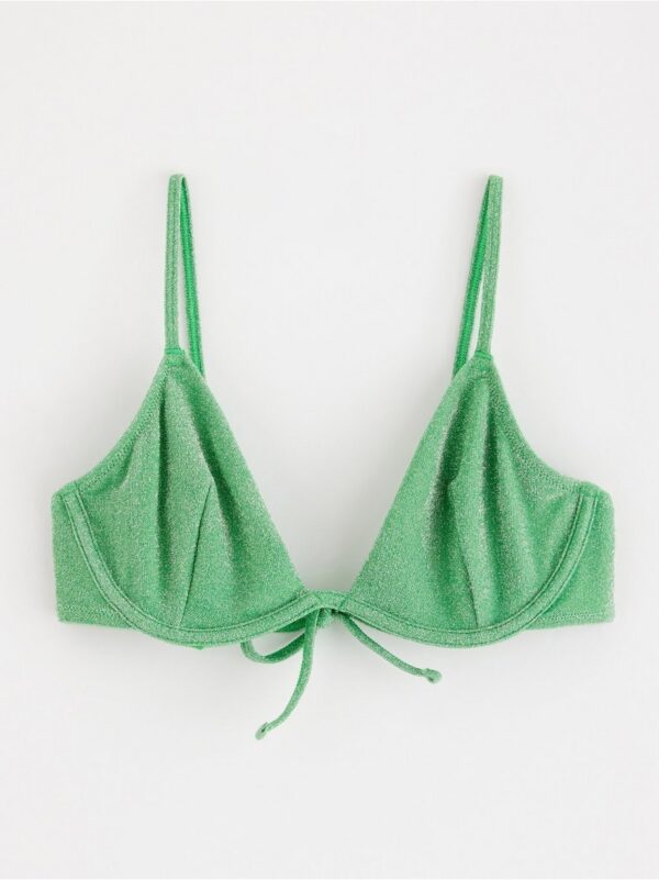 Glittery bikini bra with underwire - 8696593-7982