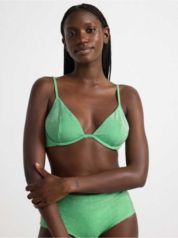 Glittery bikini bra with underwire - 8696593-7982