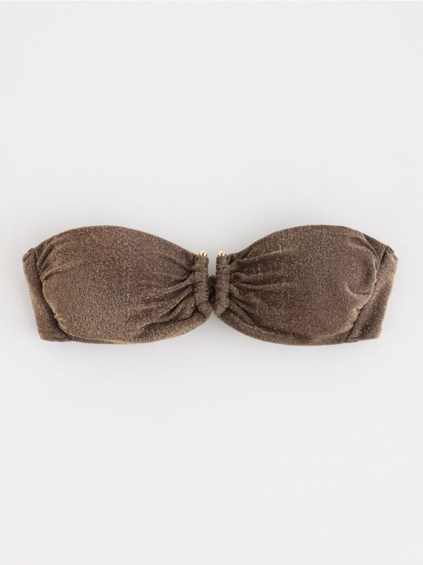 Glittery padded bandeau  bikini bra - 8696604-215