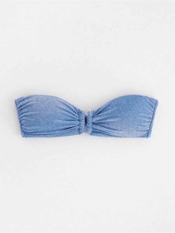 Glittery padded bandeau  bikini bra - 8696604-3371