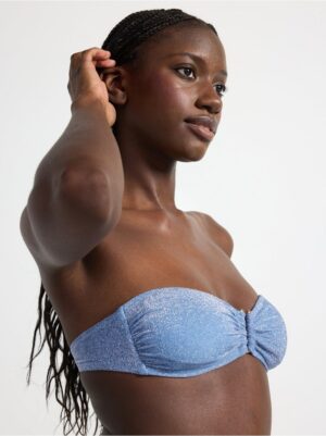 Glittery padded bandeau  bikini bra - 8696604-3371