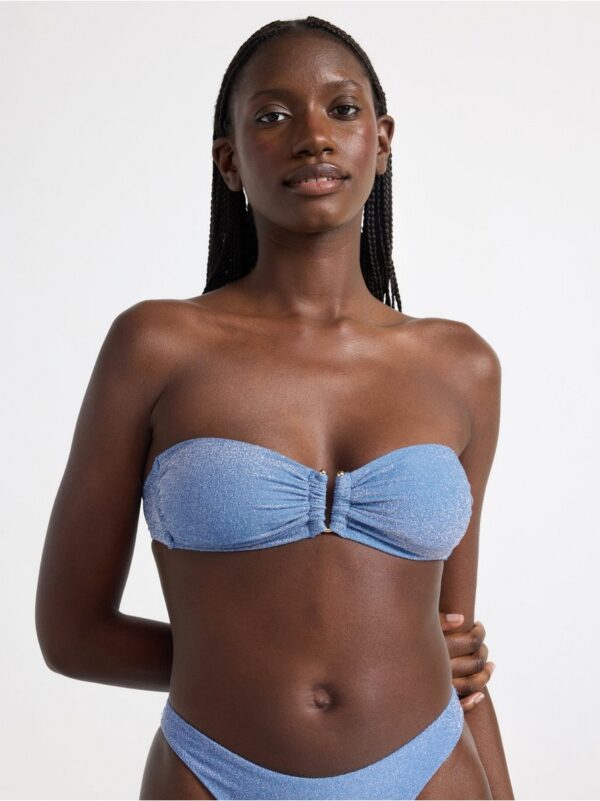 Glittery padded bandeau  bikini bra - 8696604-3371